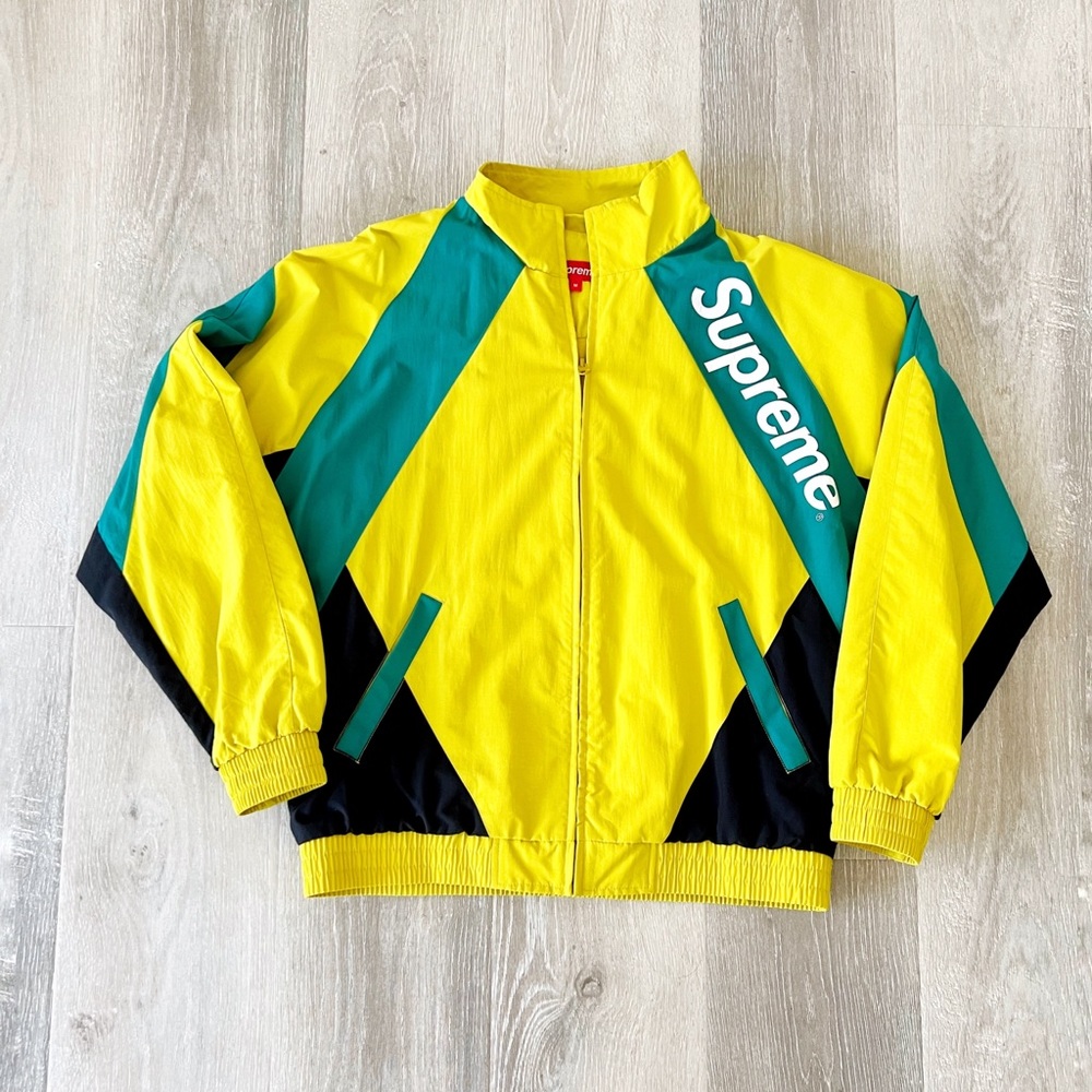 Supreme Yellow and Green Windbreaker